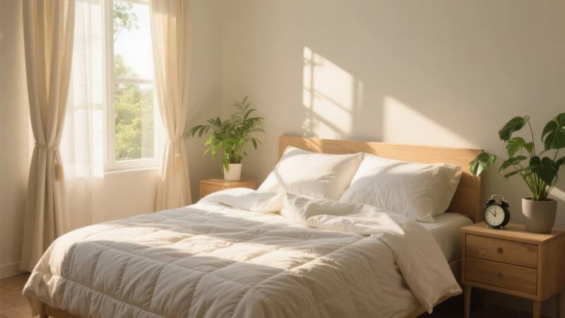 温馨卧室阳光照耀图片