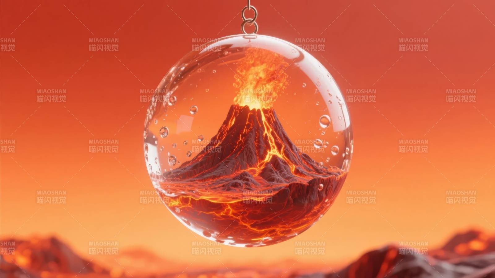 火山熔岩球图片