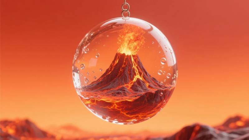 火山熔岩球图片