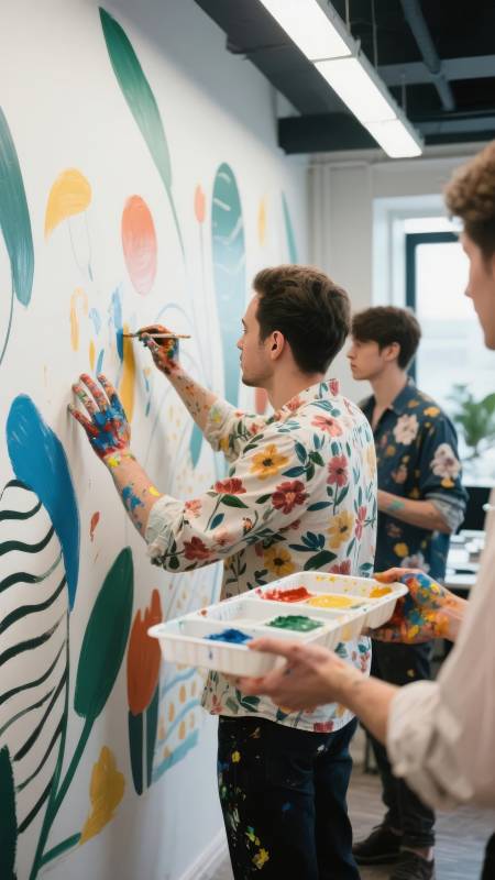 墙绘创作瞬间图片