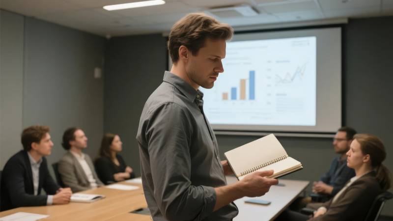 会议中的演讲者图片