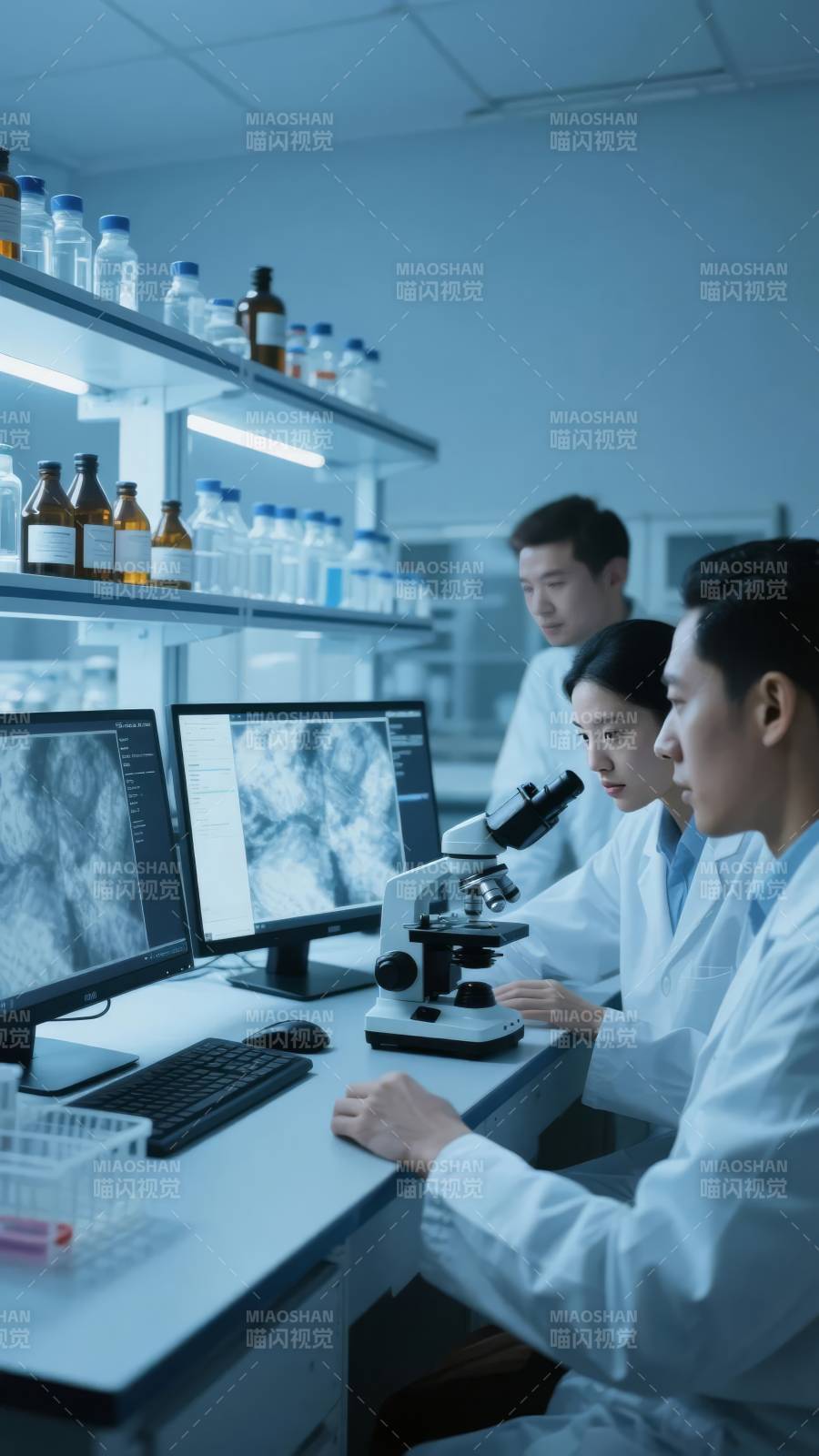 实验室科研人员工作图片