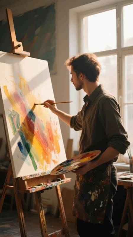 画布上的色彩之舞图片