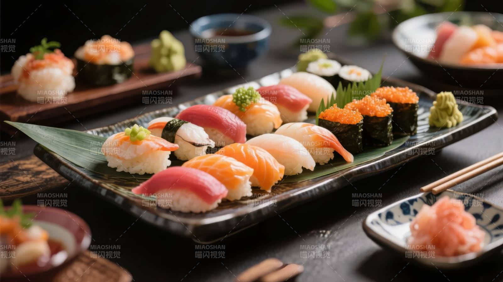 精致寿司拼盘图片