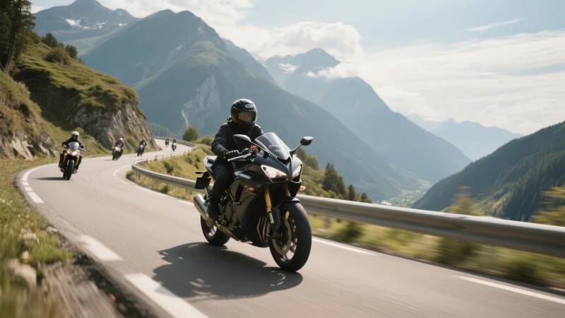 山间骑行 自由驰骋图片