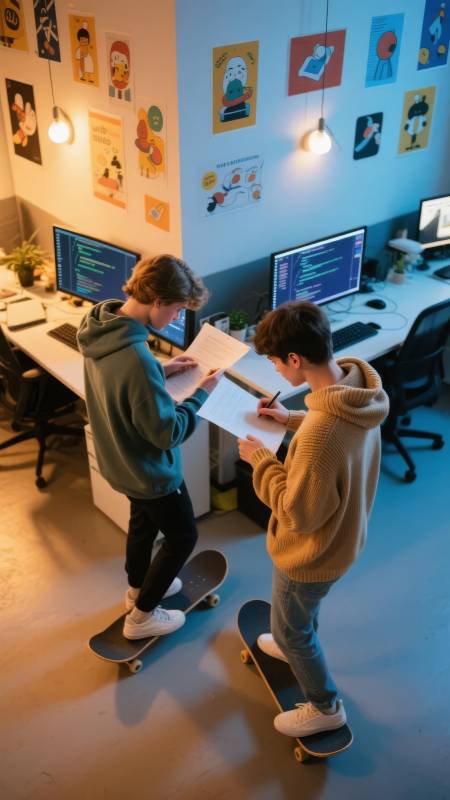 滑板上的编程时光图片