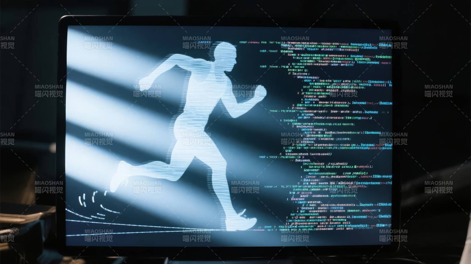 代码中的奔跑人影图片