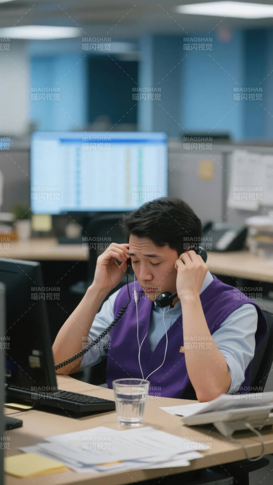 专注办公的职场人图片