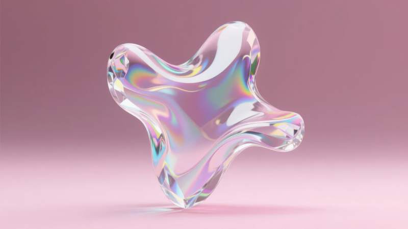 晶莹剔透的抽象雕塑图片