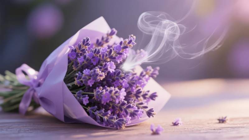 薰衣草香氛静谧图片