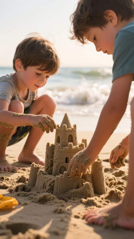 沙滩上的城堡梦图片