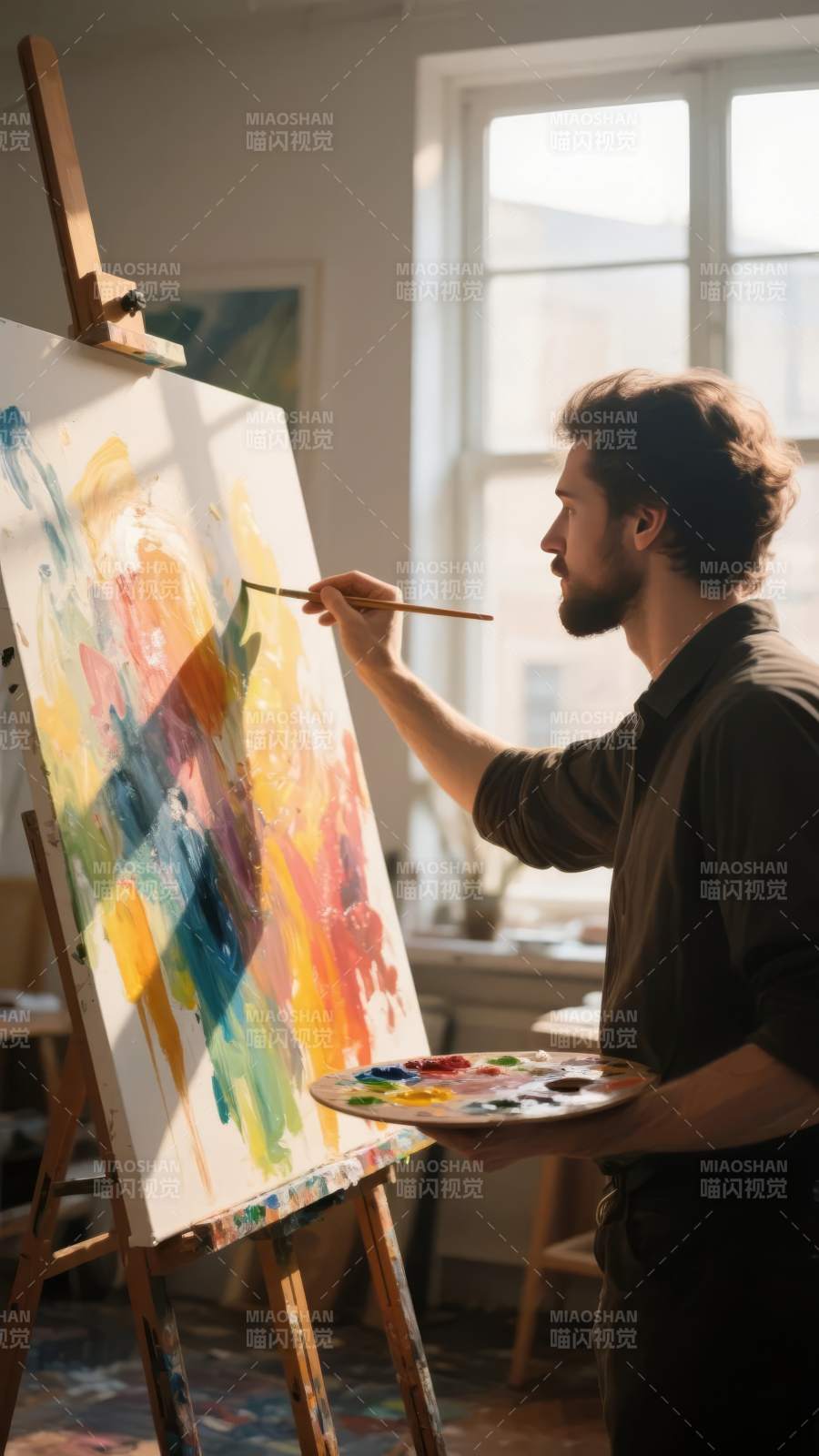 画布上的色彩人生图片