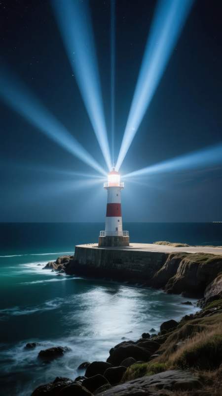 灯塔夜光图片