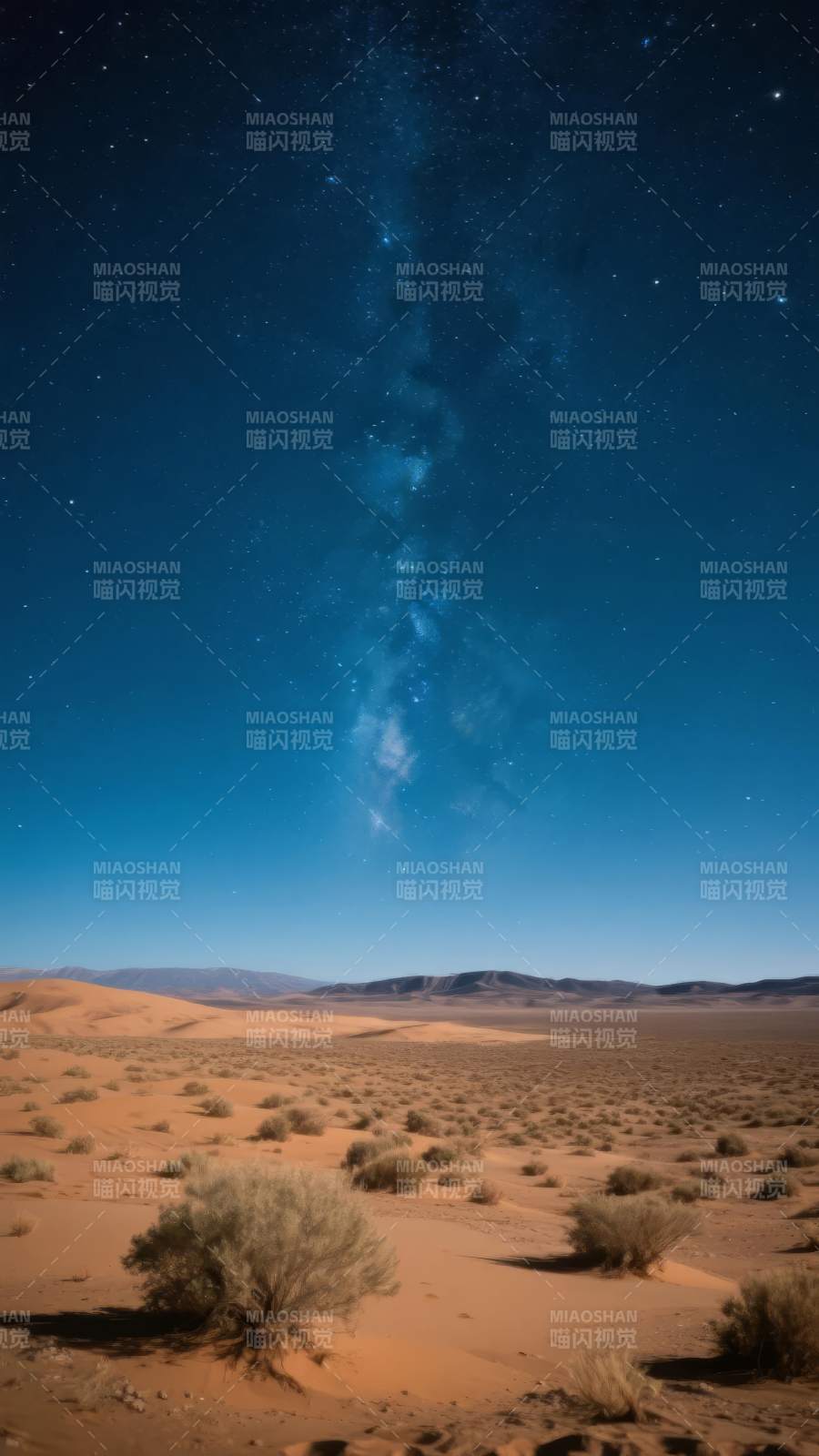 沙漠星河夜景图片