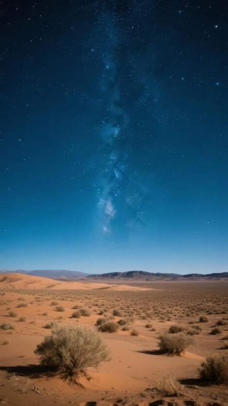 沙漠星河夜景图片