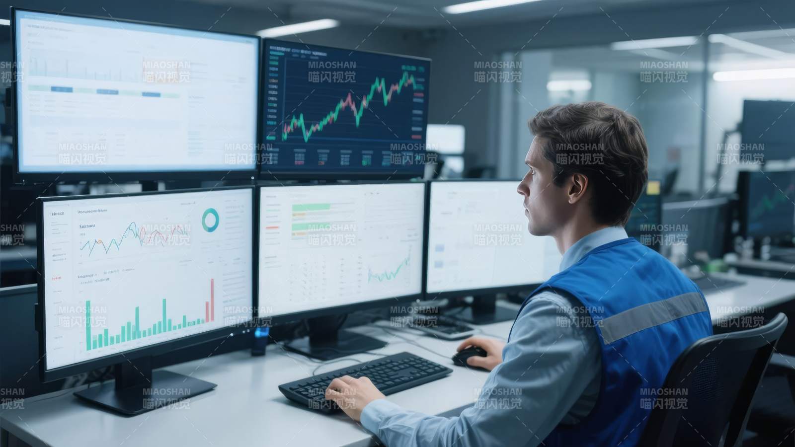 数据分析师工作场景图片