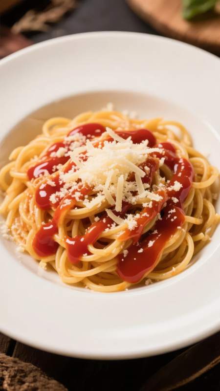 番茄意面配奶酪图片