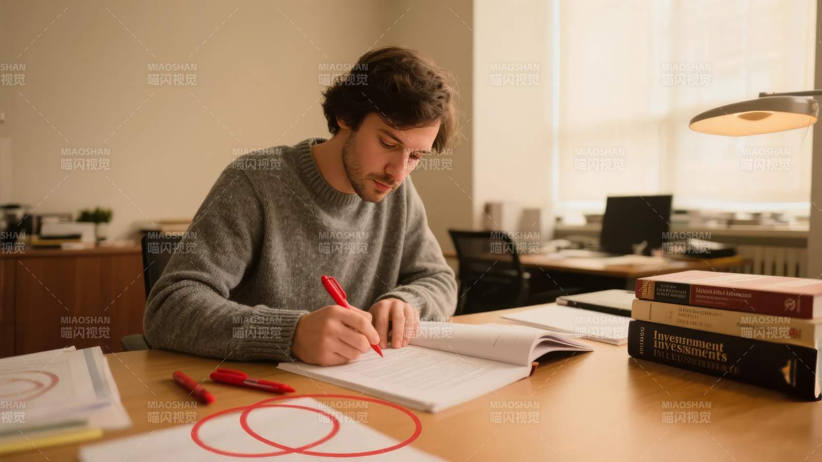 专注学习的青年图片