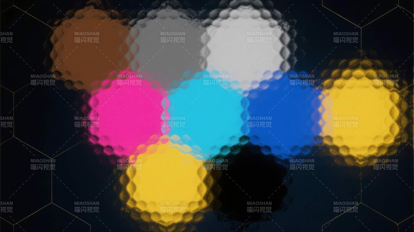 多彩蜂巢光斑图片