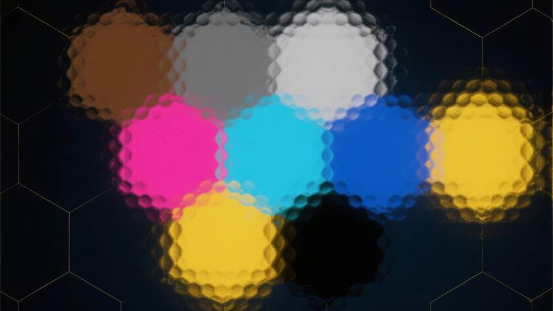 多彩蜂巢光斑图片