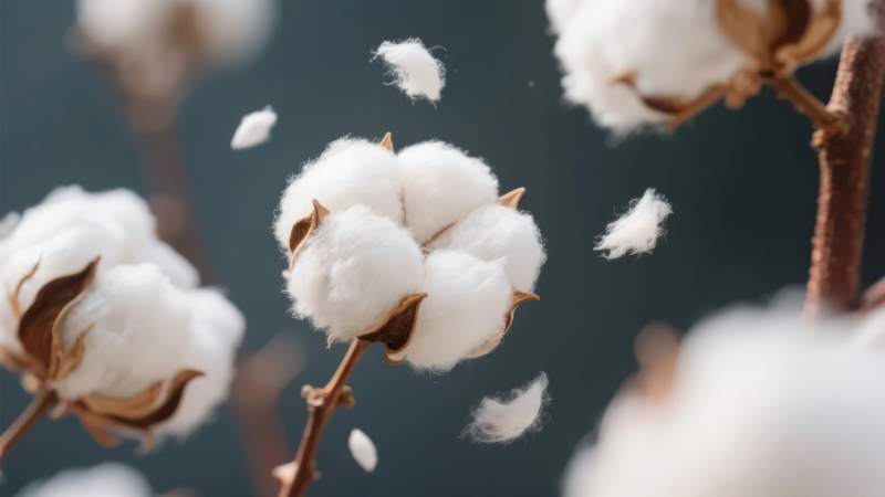 棉花飘絮图片