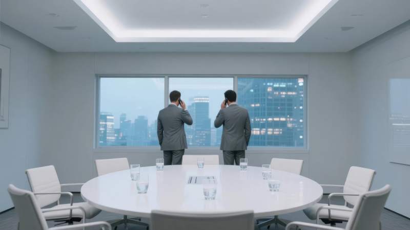 商务洽谈窗前景图片