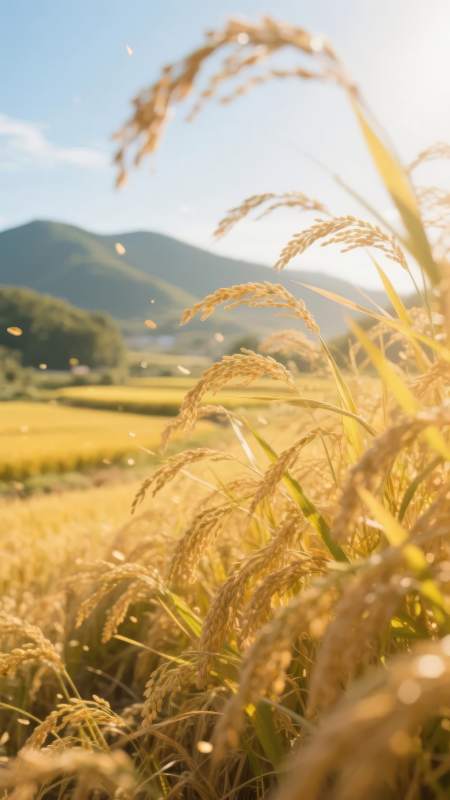 金秋稻田风光图片