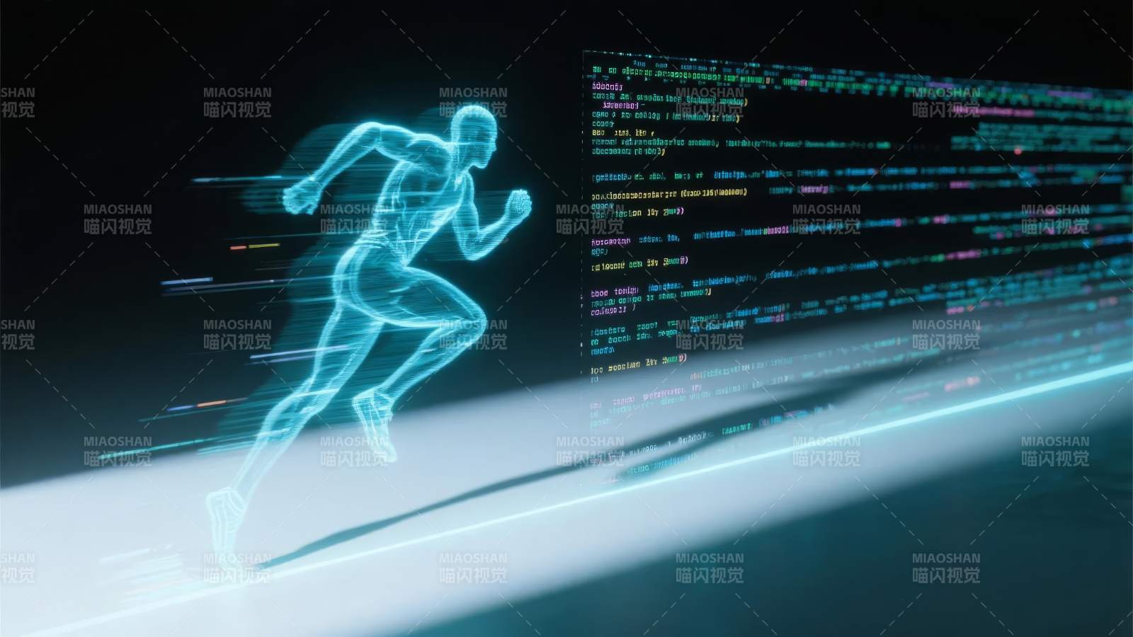 代码中的奔跑者图片