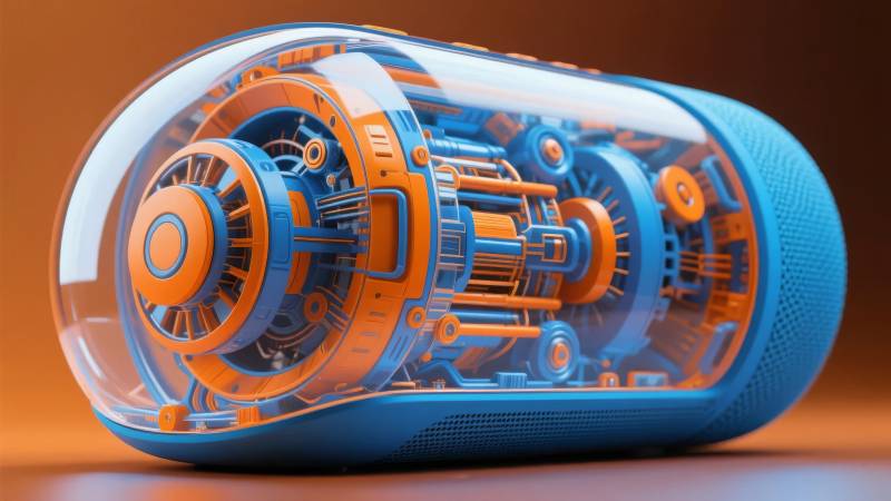 透明机械音箱图片