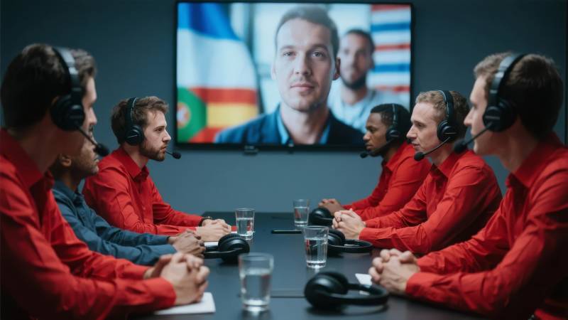 远程会议进行中图片