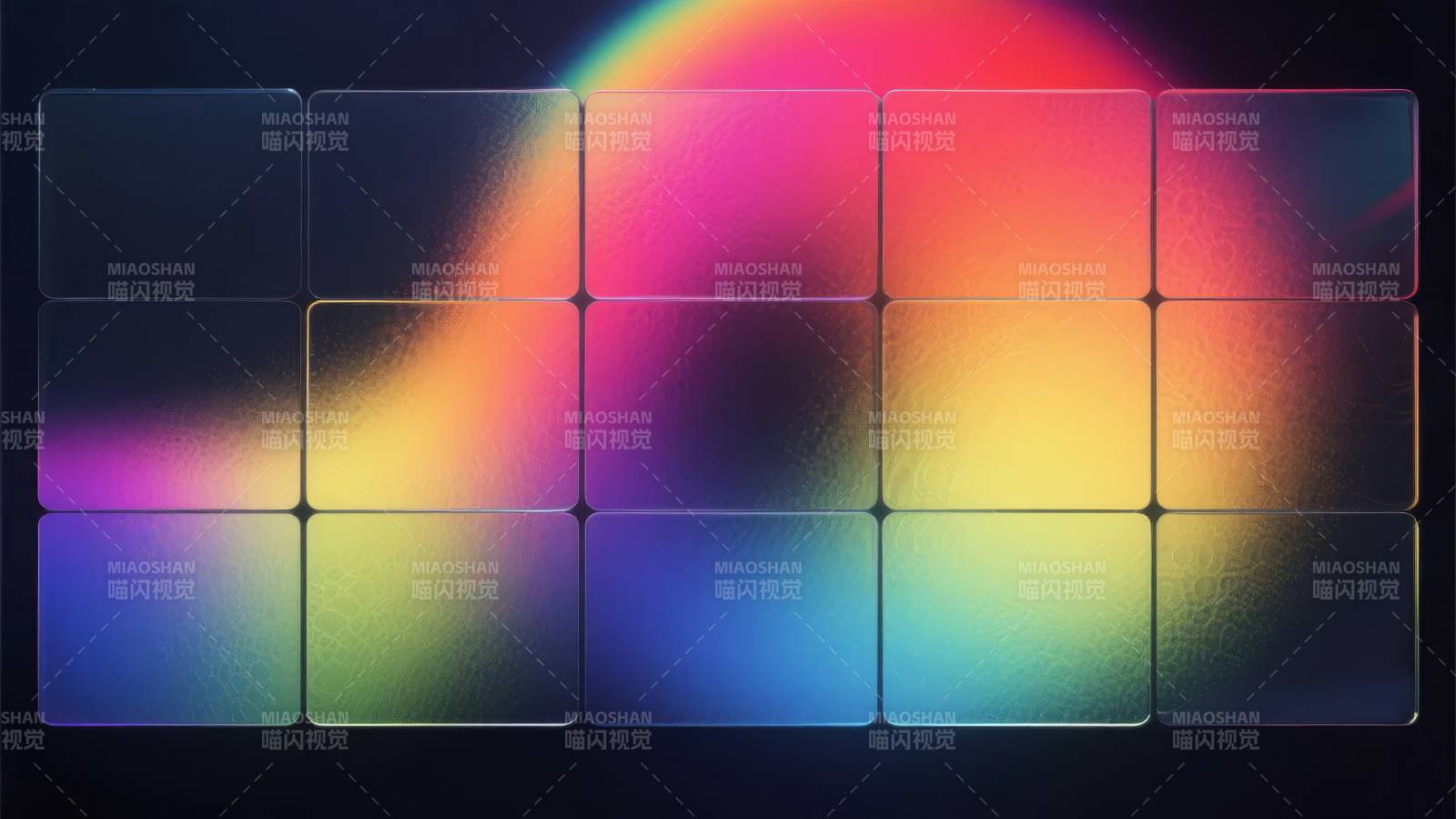 彩虹方格光影图片