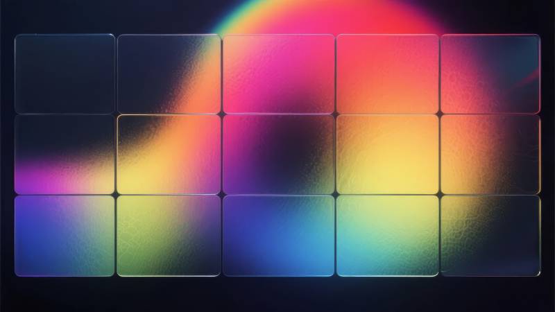 彩虹方格光影图片