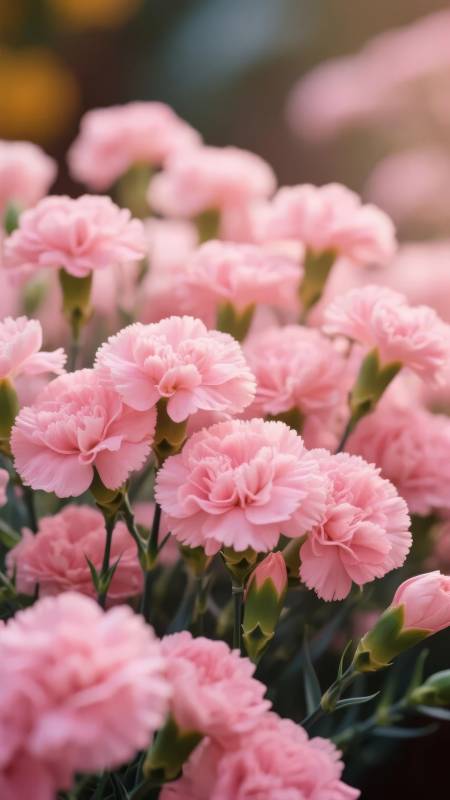 粉红康乃馨绽放图片