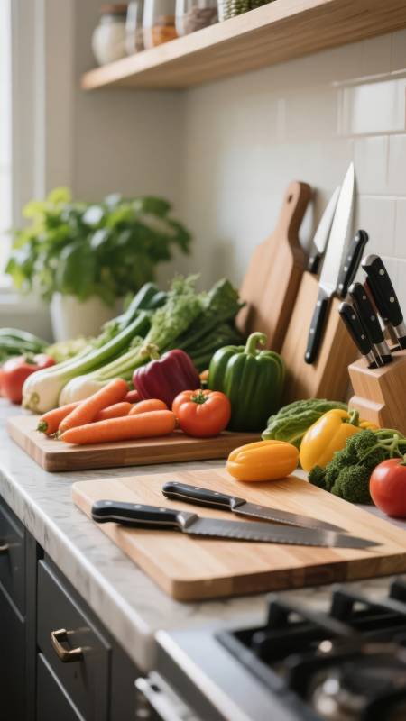 新鲜蔬果备餐中图片