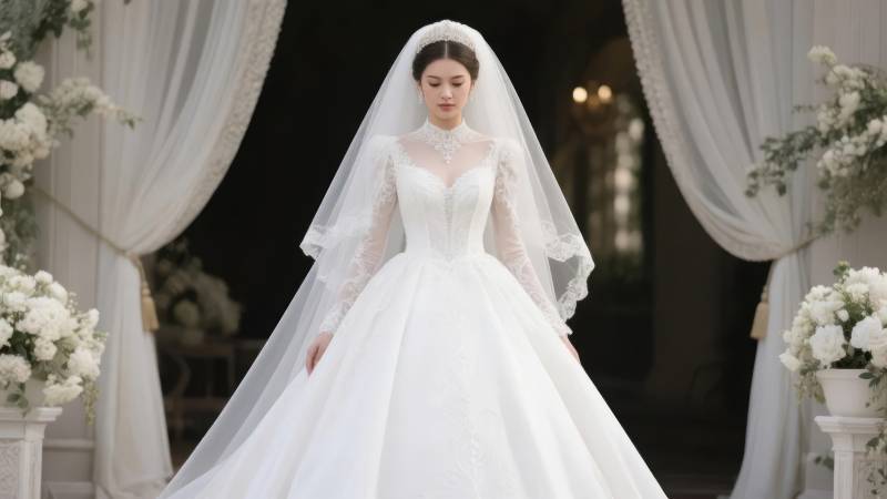 新娘优雅婚纱照图片