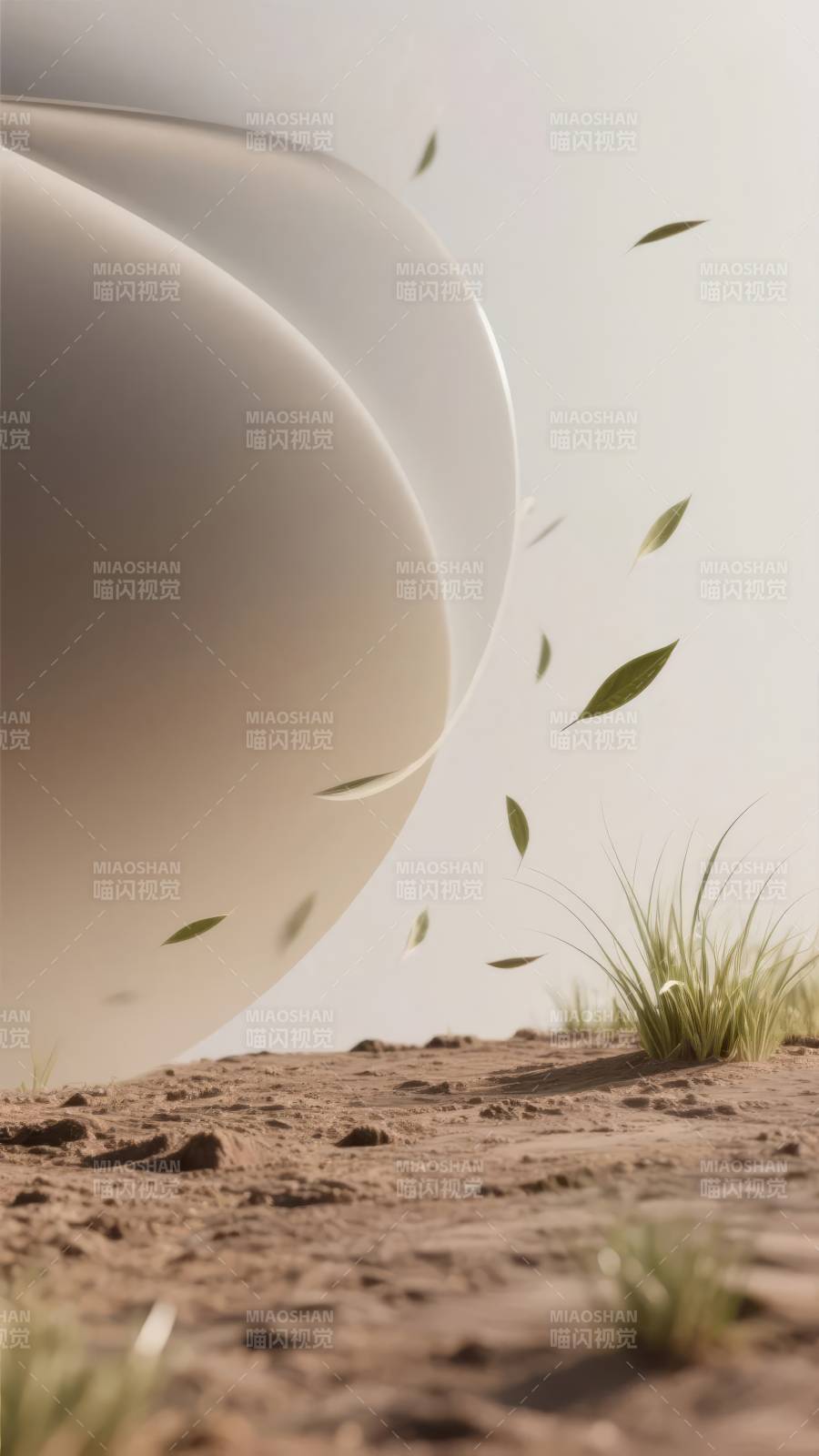 沙地上的叶舞图片