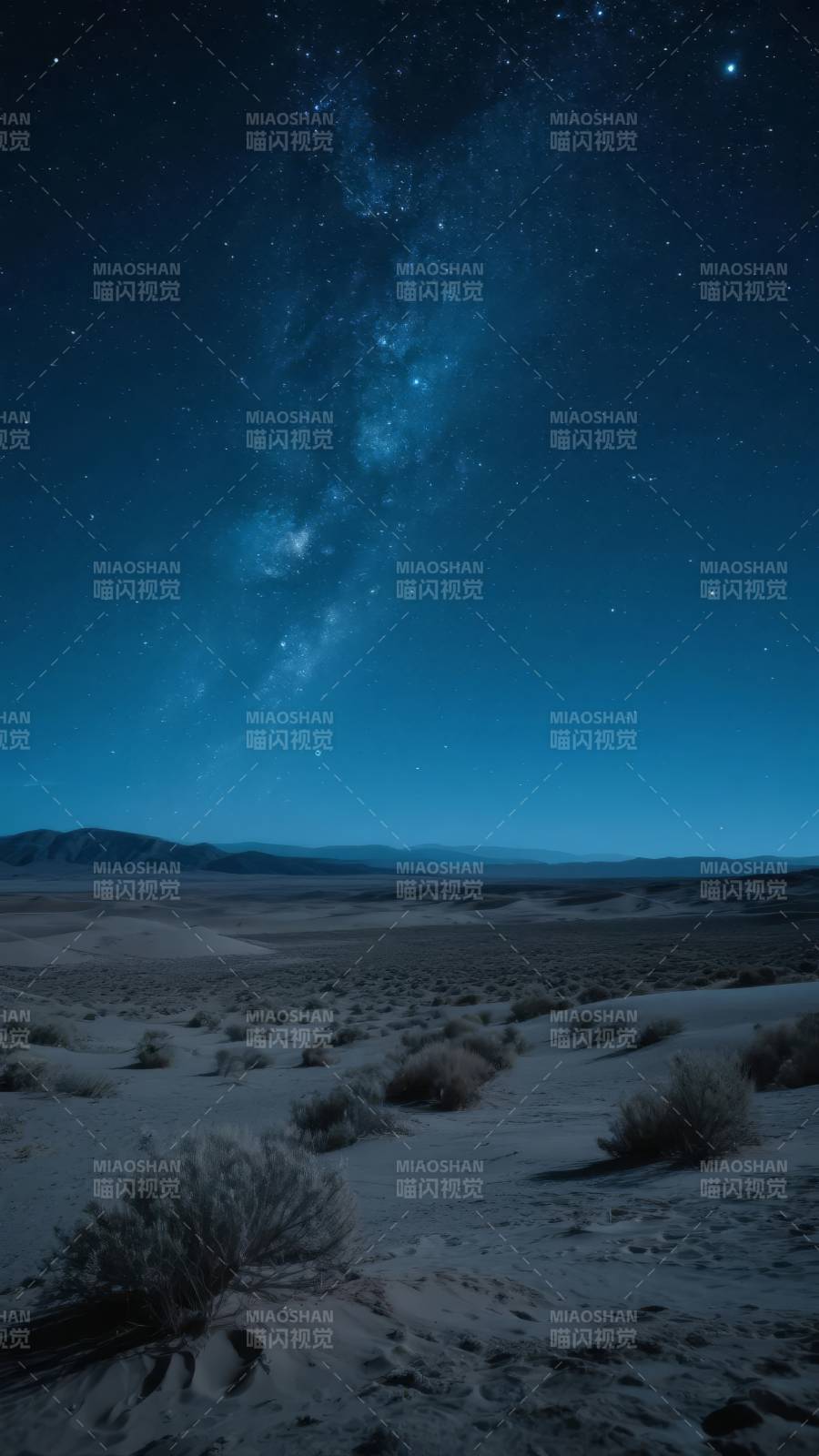 沙漠星河夜景图片