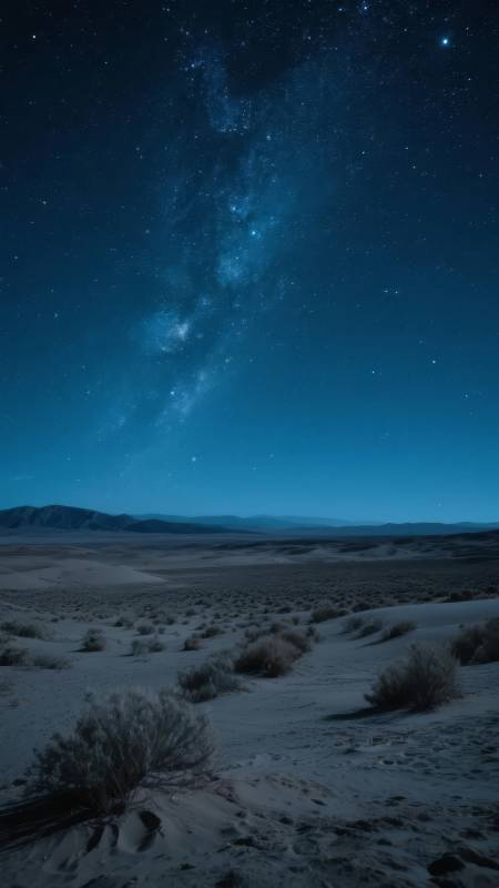 沙漠星河夜景图片
