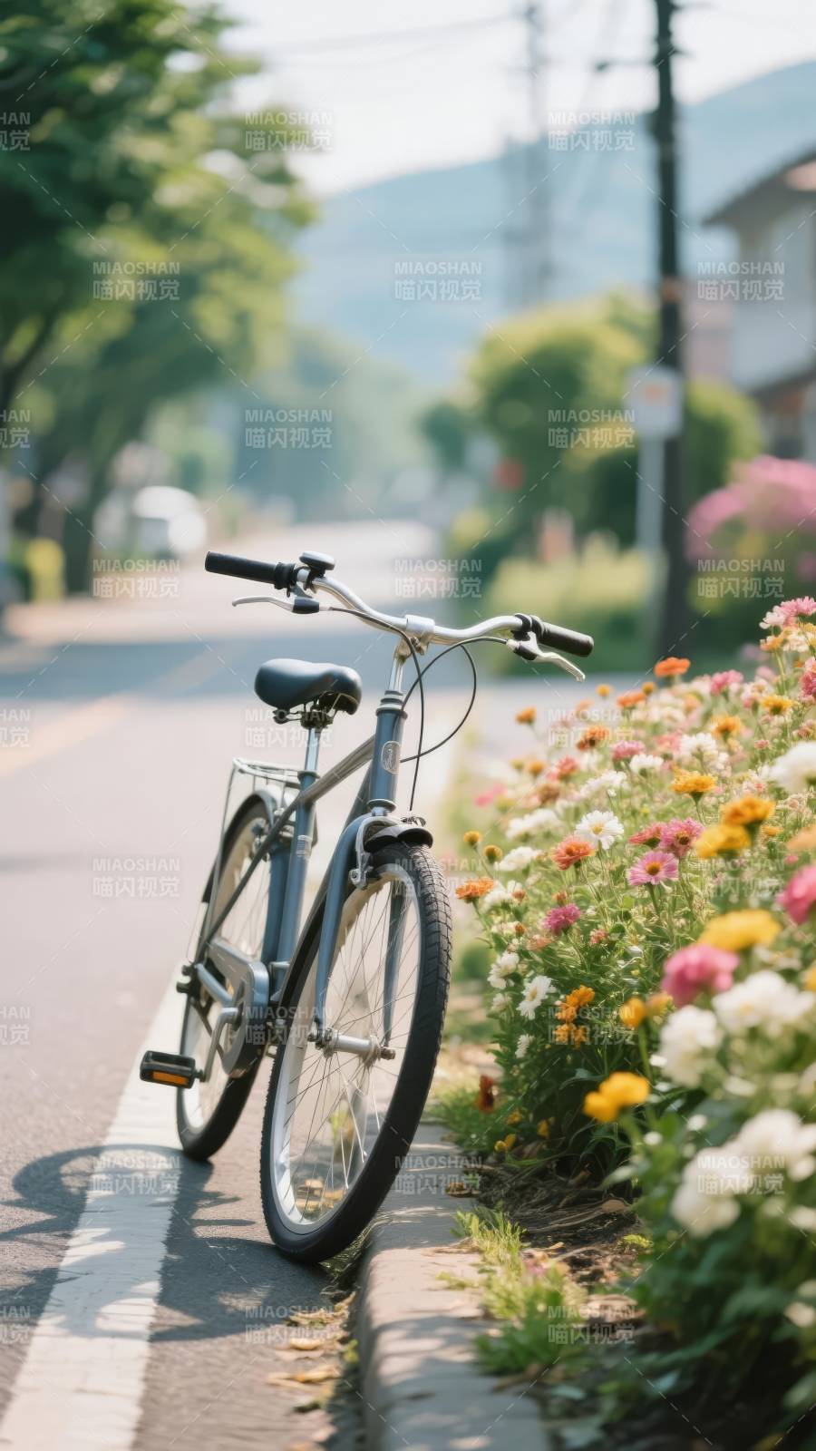 花畔单车静停图片