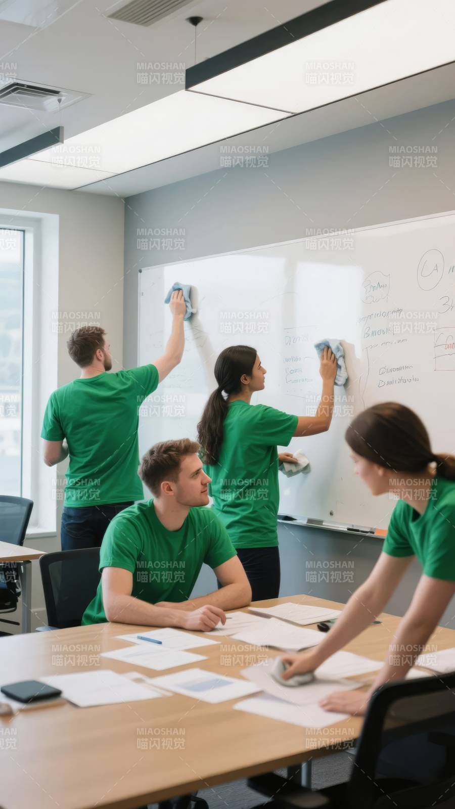 团队协作清洁白板图片