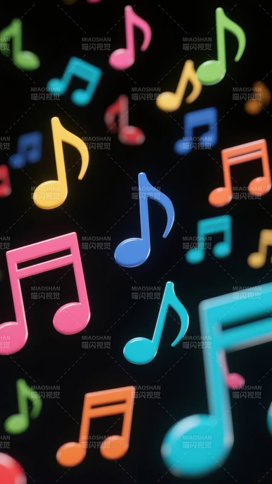 彩色音符跃动图片
