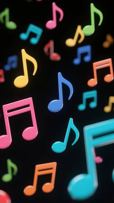彩色音符跃动图片
