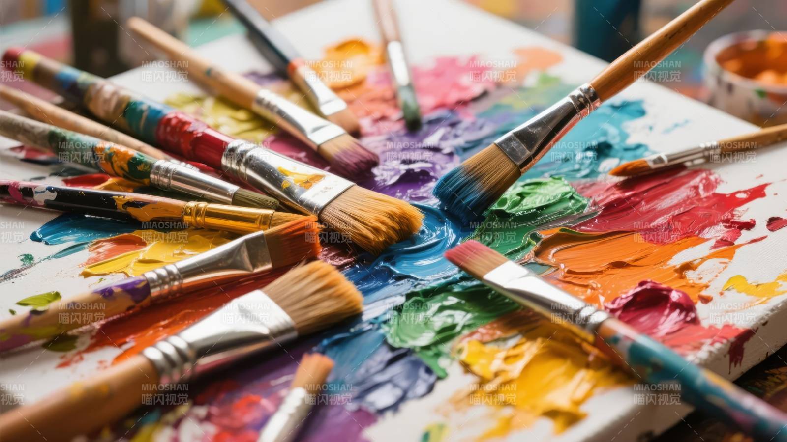 画笔与色彩的邂逅图片