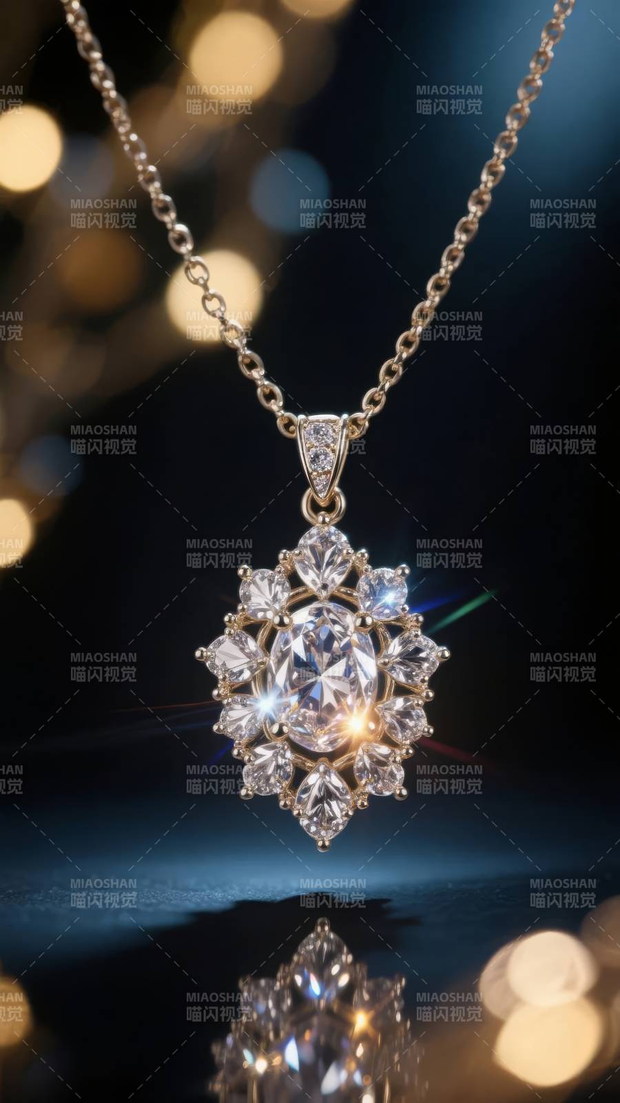 璀璨钻石吊坠图片