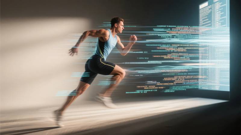 科技赋能奔跑图片