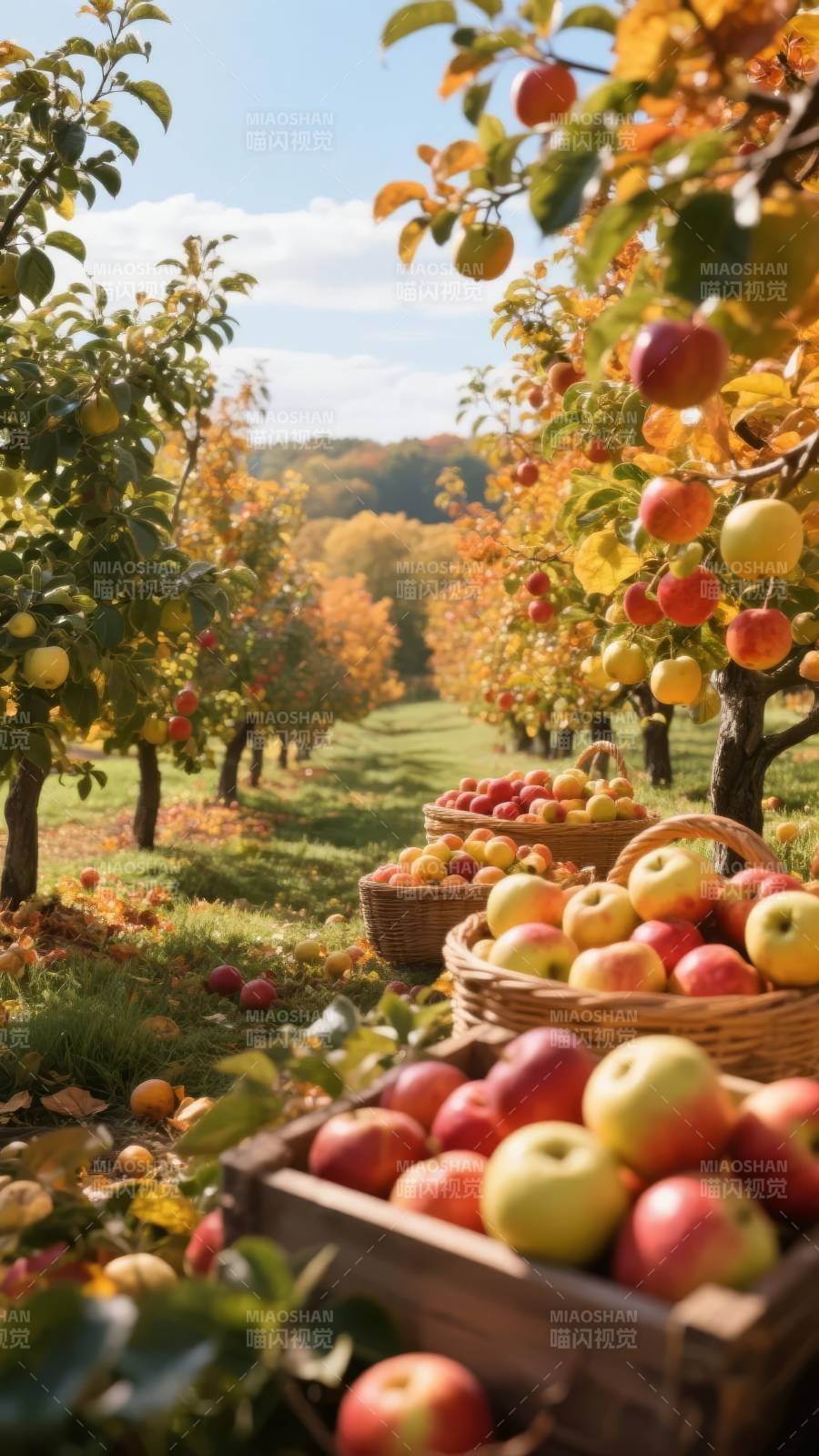 秋日果园丰收景图片