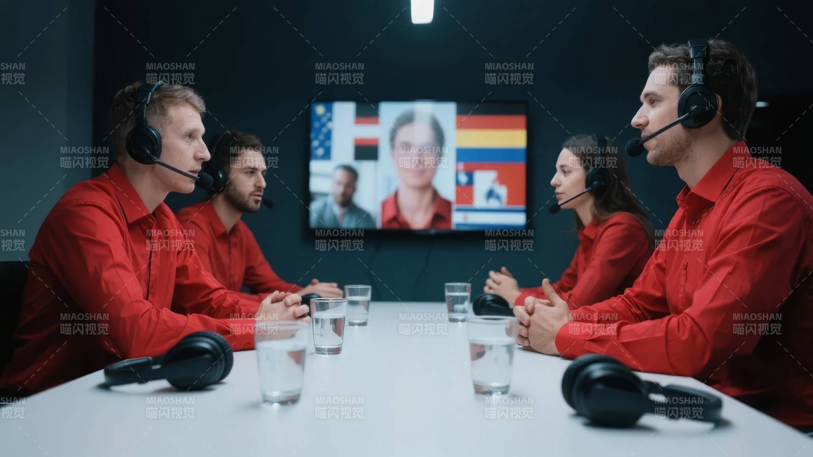 视频会议现场图片