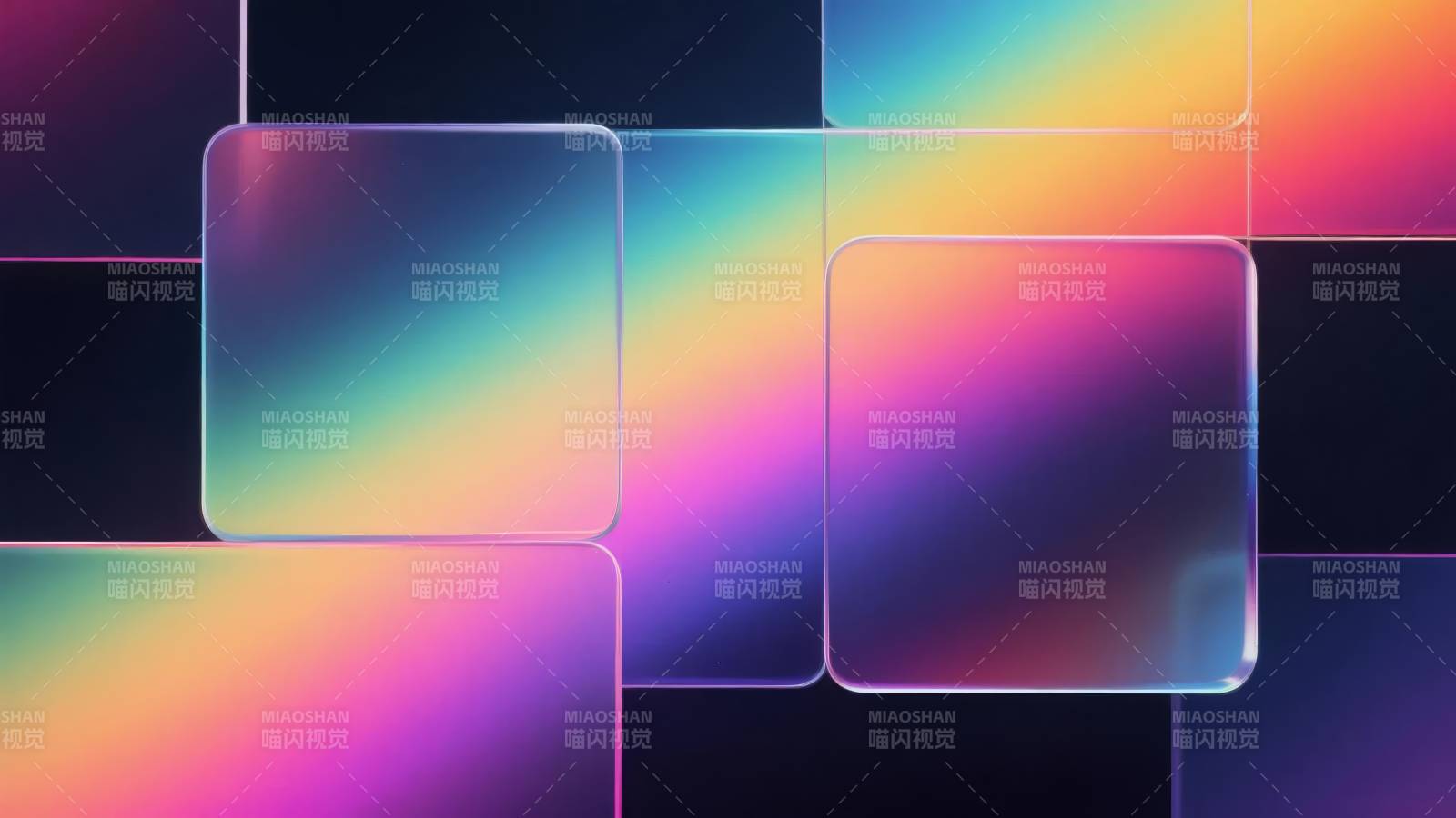 炫彩方块渐变背景图片