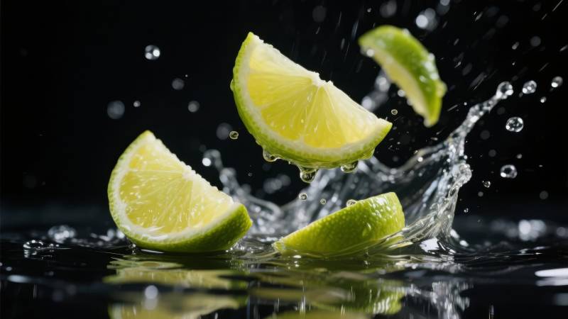 青柠飞溅瞬间图片