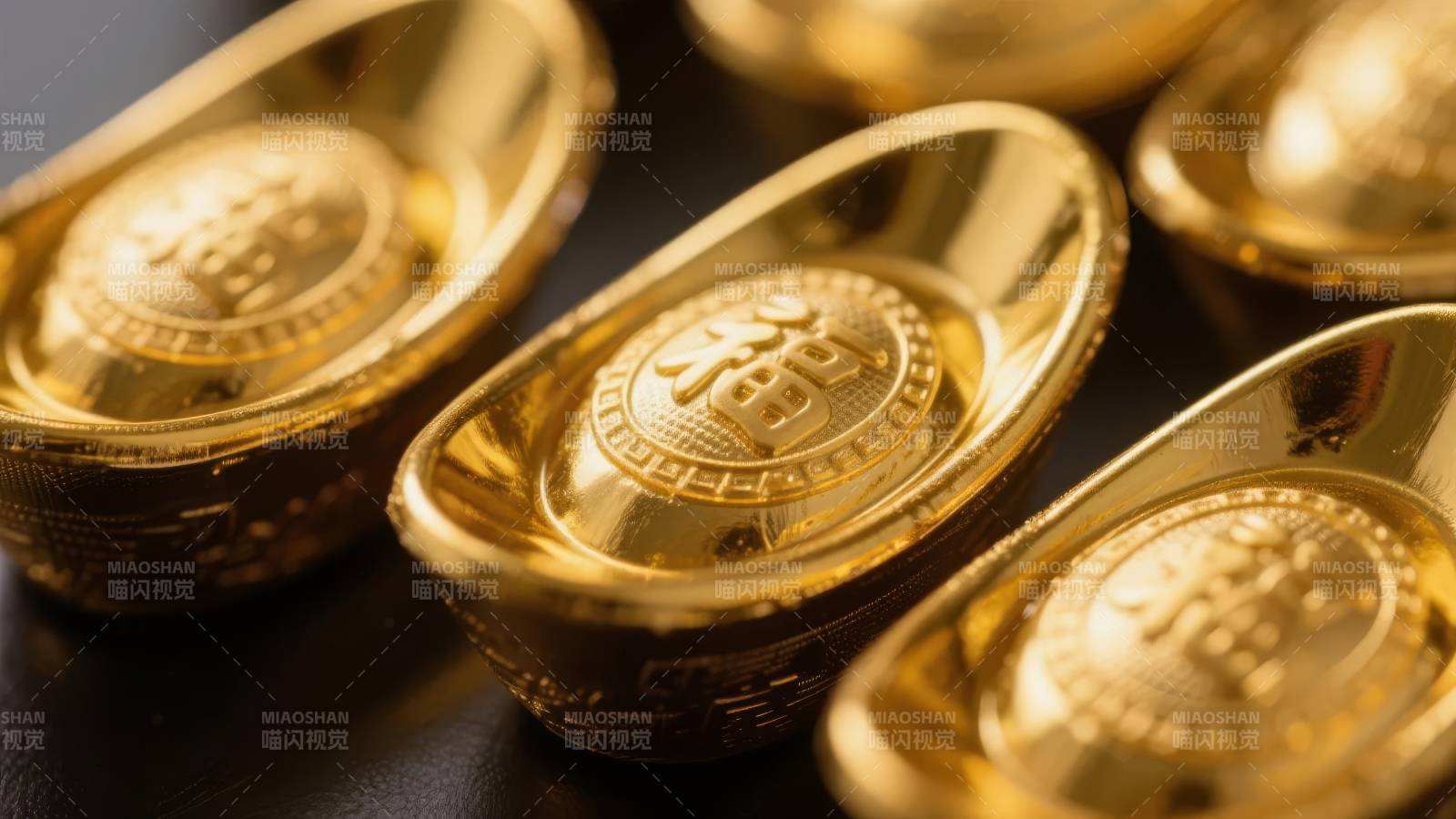 金条闪耀光芒图片